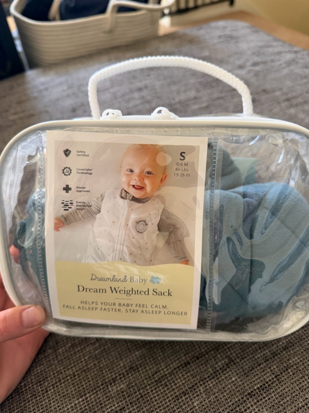 Dreamland Baby Dream Weighted Sack - Blue (Small)